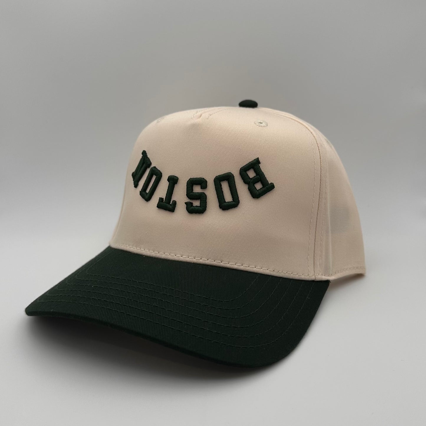The Boston Hat - Natural/Dk Green