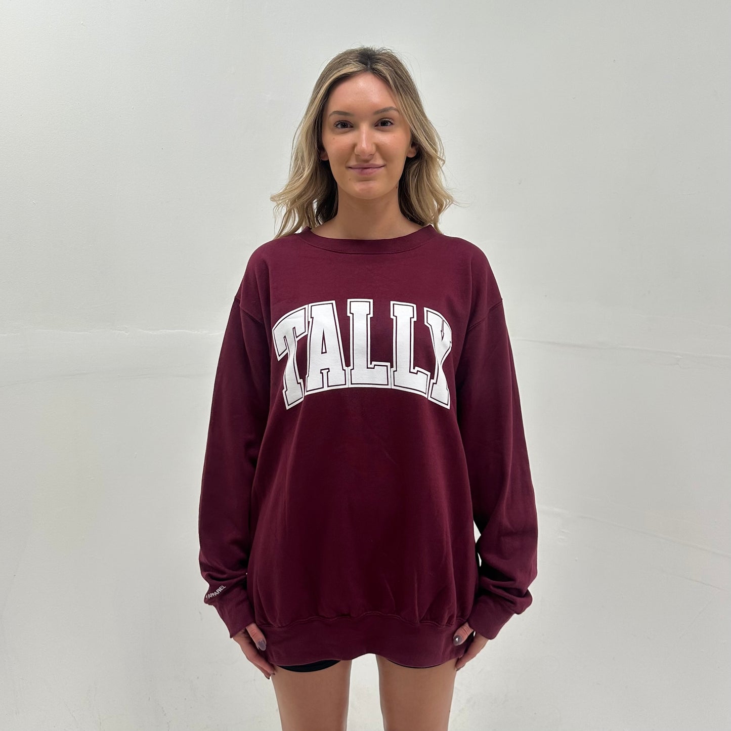 Tally Oversized Varsity Crewneck