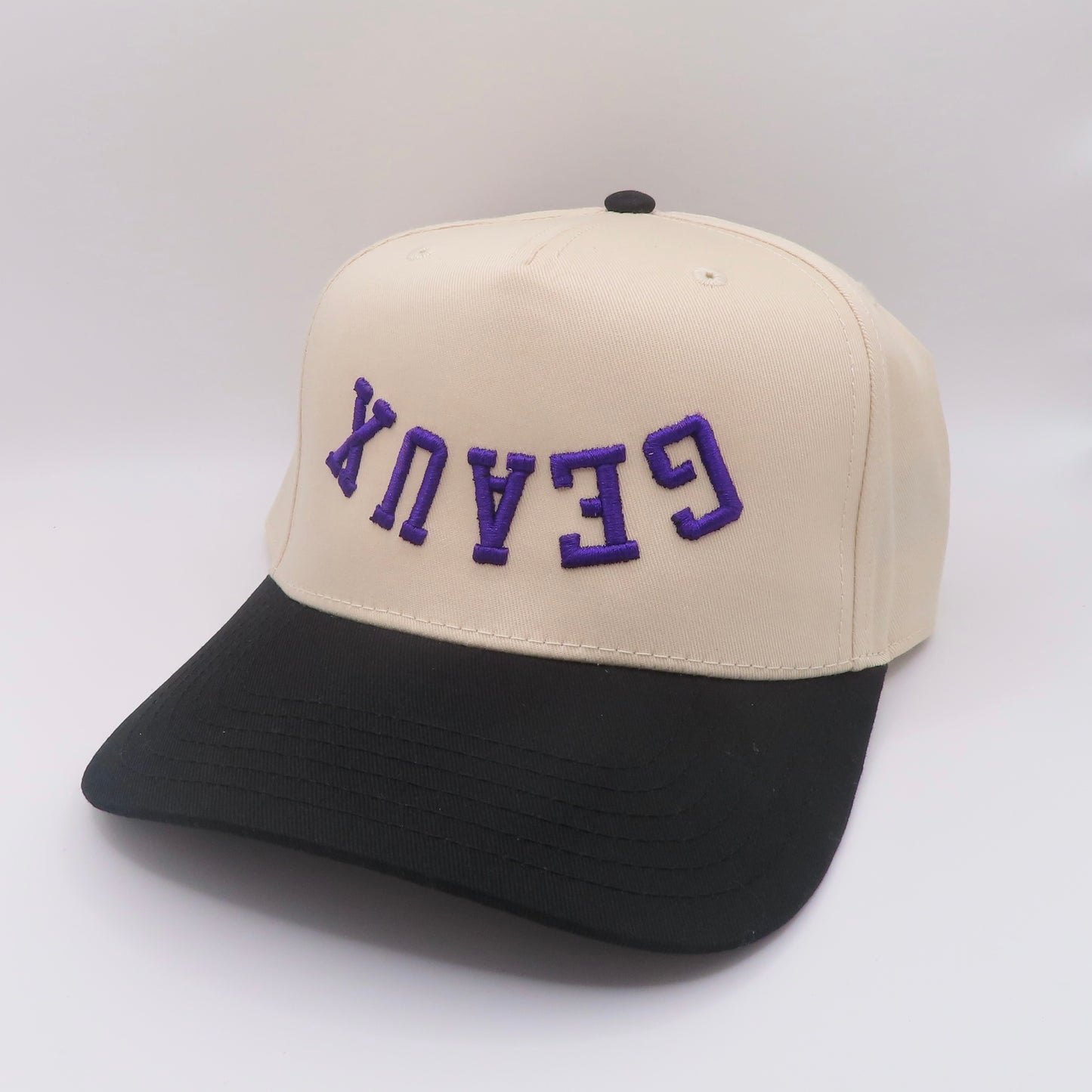 The Geaux Hat - Natural/Black/Purple