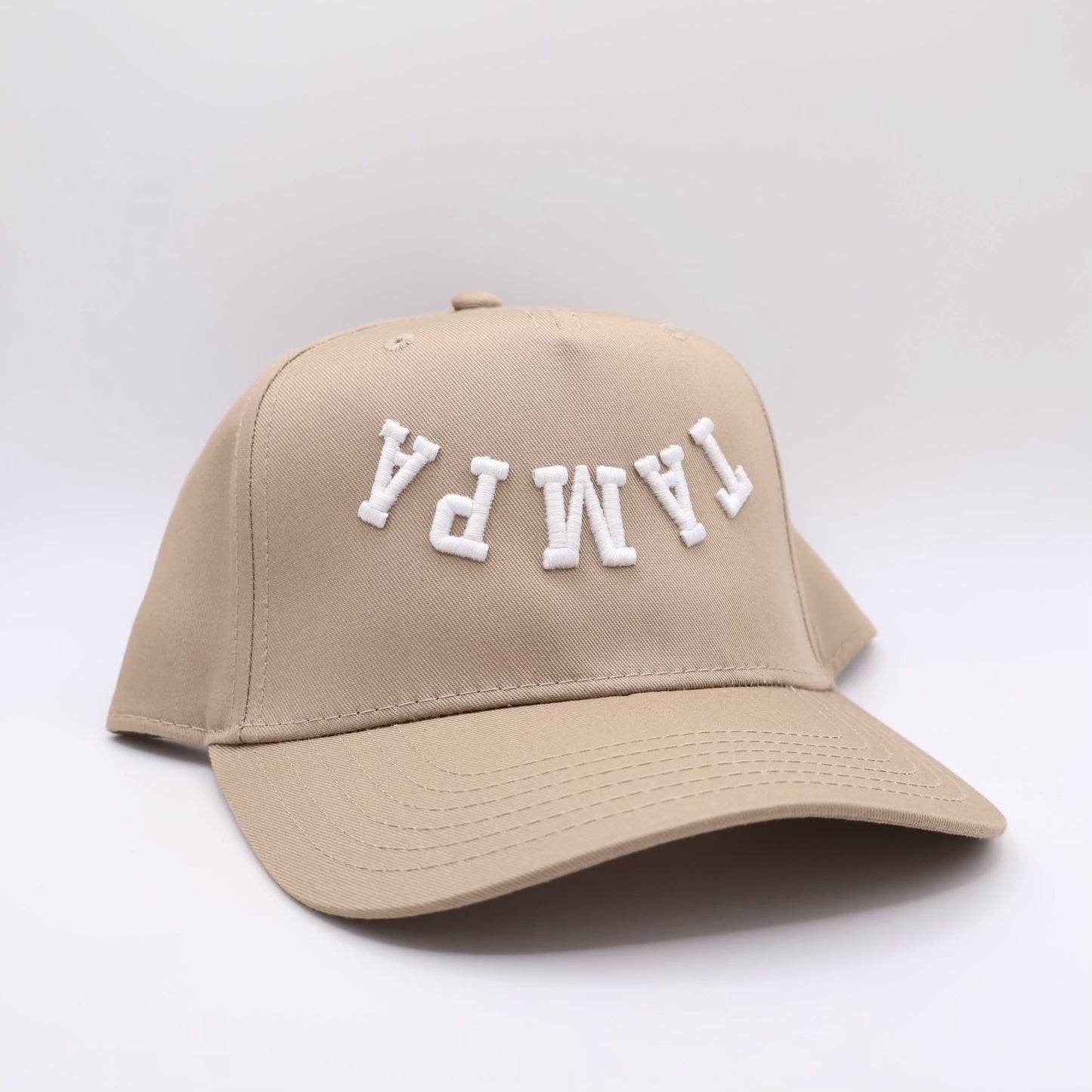 The Tampa Hat - Tan/White