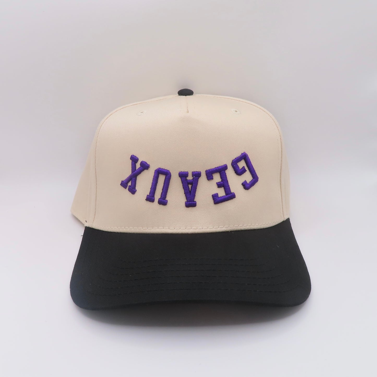 The Geaux Hat - Natural/Black/Purple