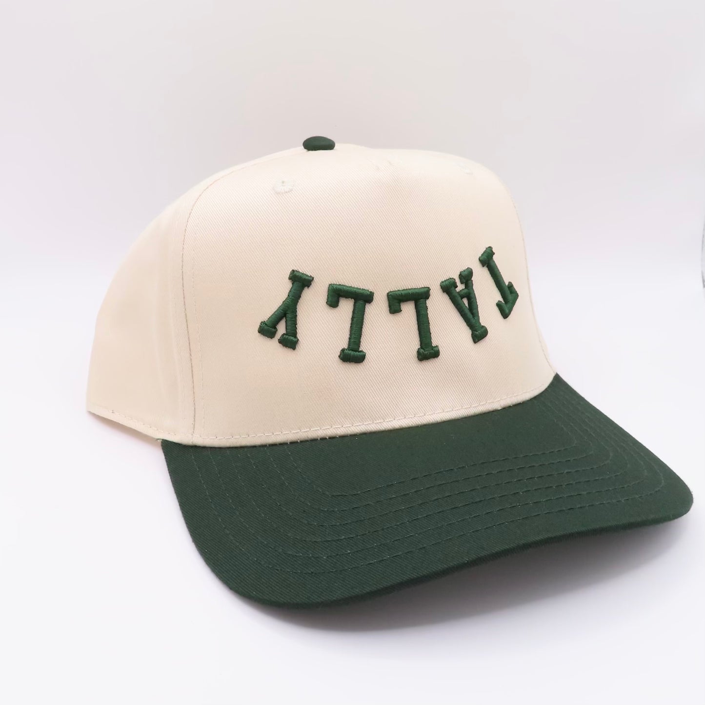 The Tally Hat - Natural/Dk Green