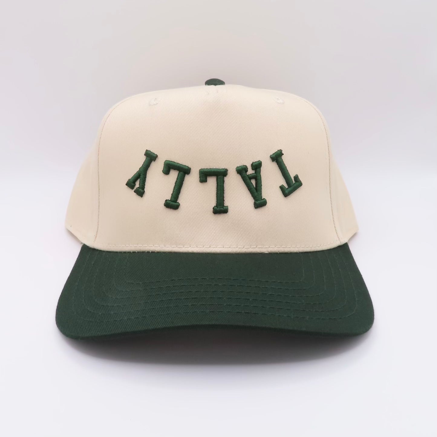The Tally Hat - Natural/Dk Green