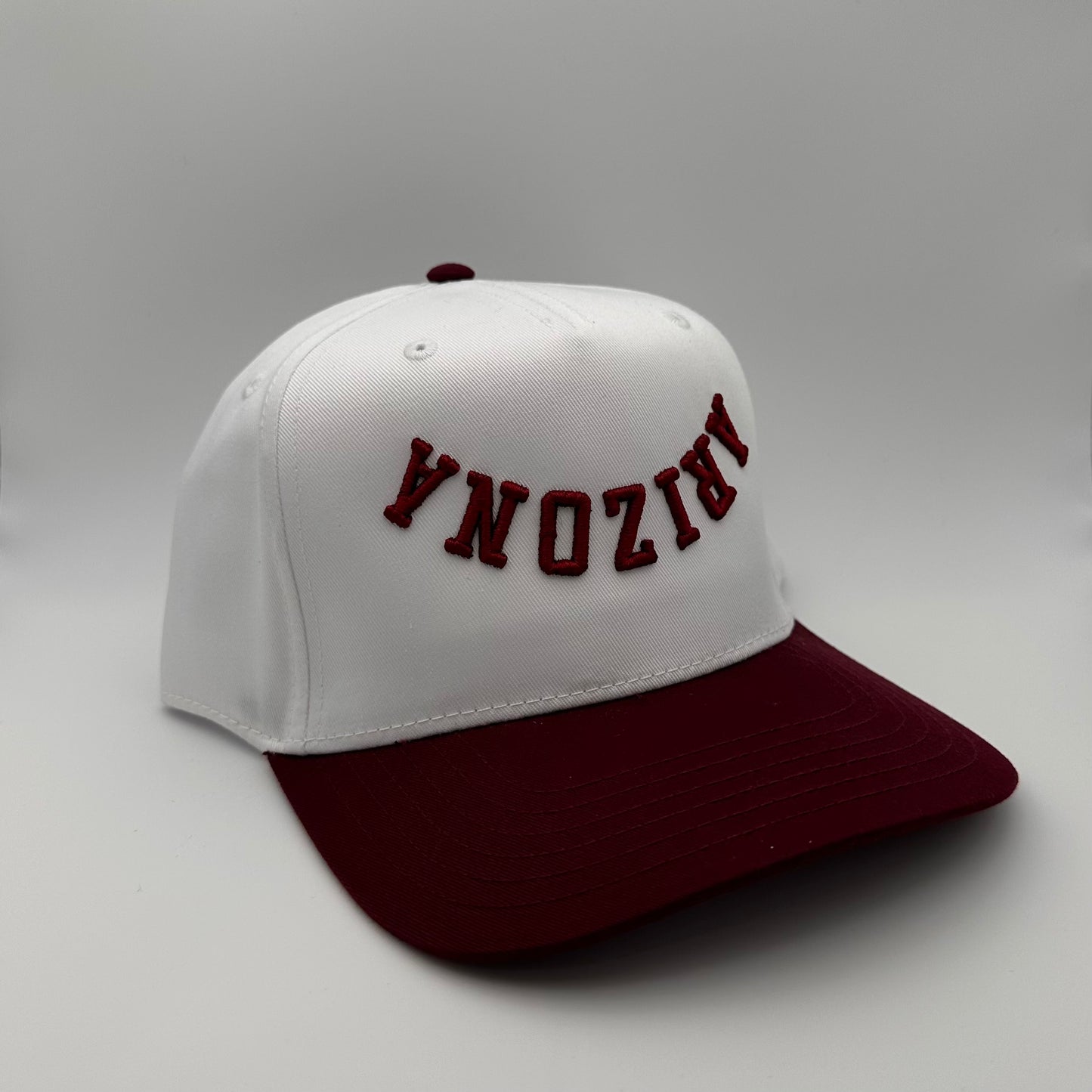 The Arizona Hat - White/Maroon