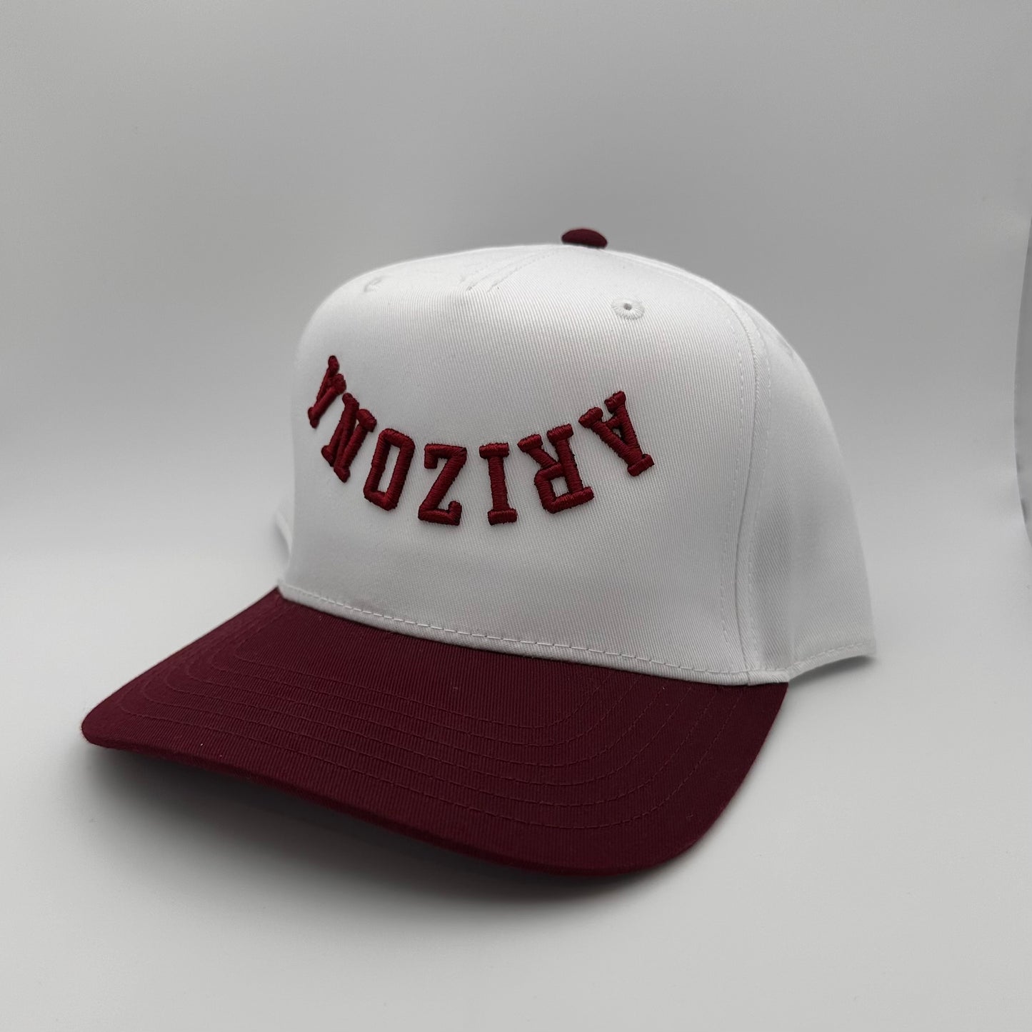 The Arizona Hat - White/Maroon