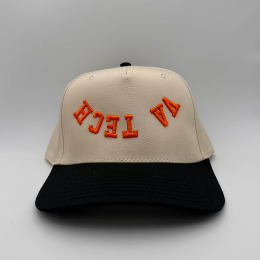 The VA Tech Hat - Natural/Black/Orange