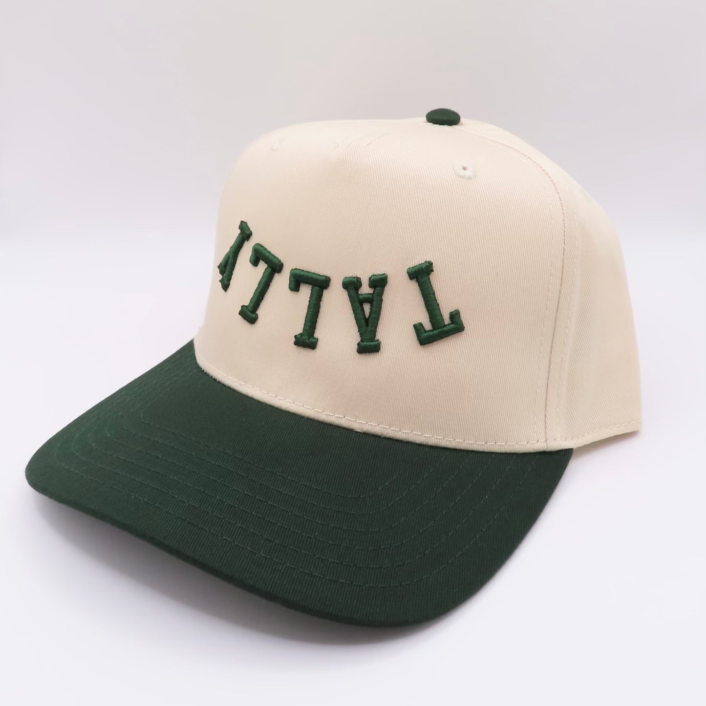 The Tally Hat - Natural/Dk Green