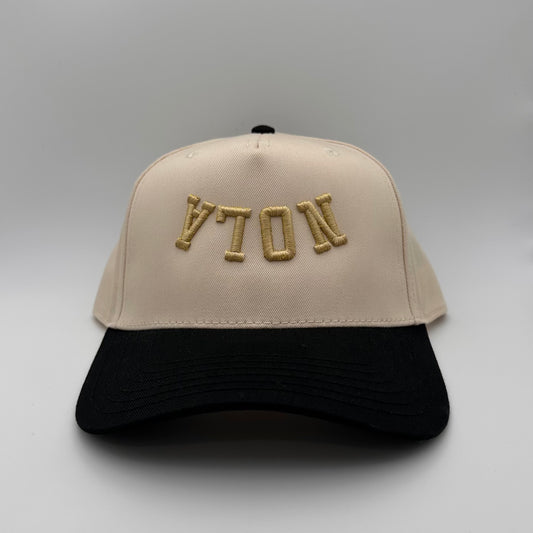 The Nola Hat - Natural/Black/Gold