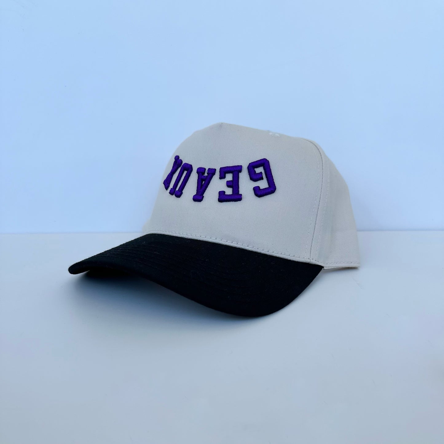 The Geaux Hat - Natural/Black/Purple