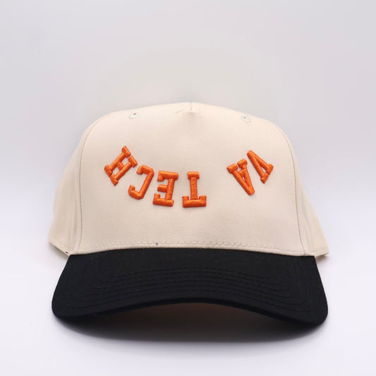 The VA Tech Hat - Natural/Black/Orange