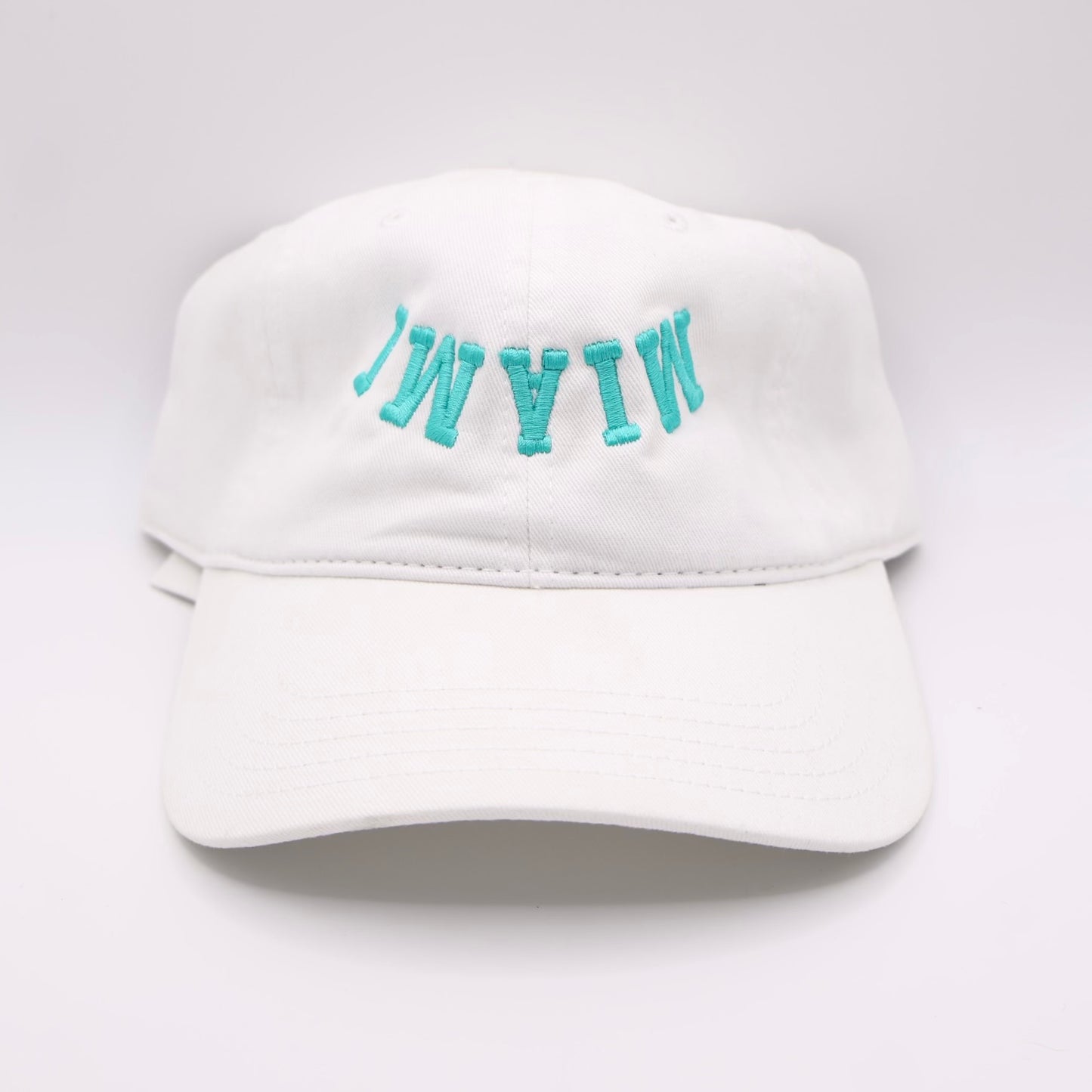 The Miami Dad Hat - White/Teal