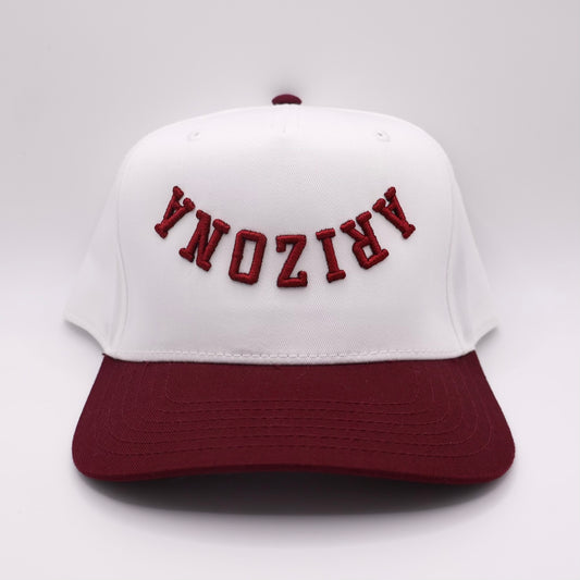 The Arizona Hat - White/Maroon