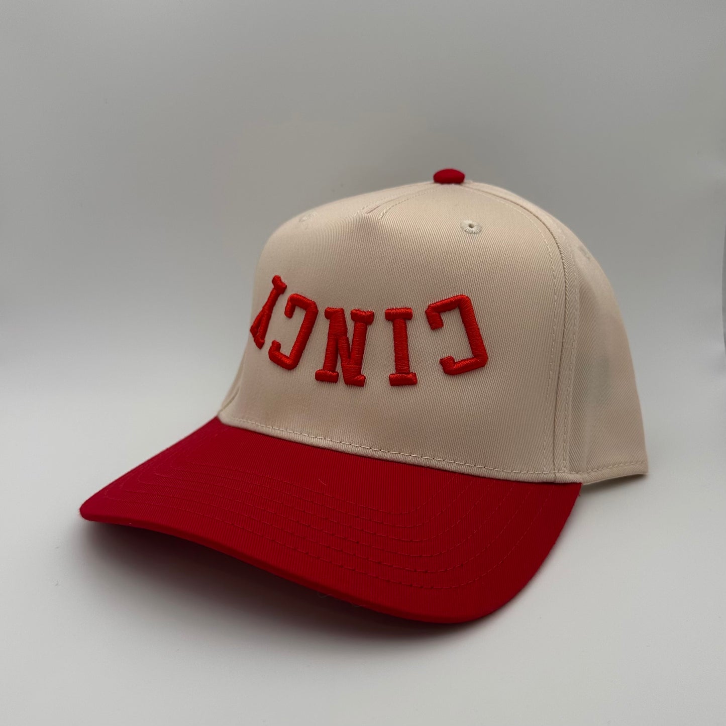 The Cincy Hat - Natural/Red