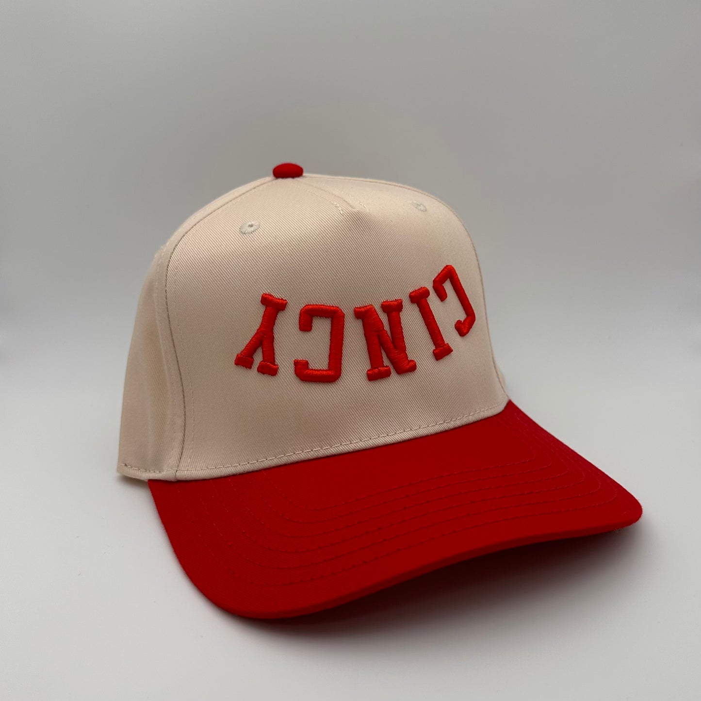 The Cincy Hat - Natural/Red