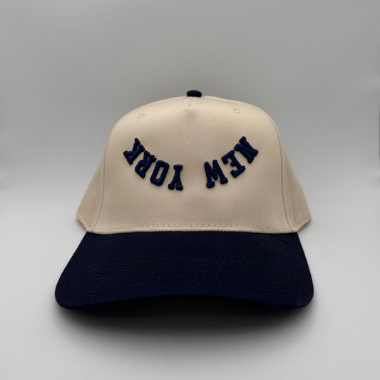 The New York Hat - Natural/Navy