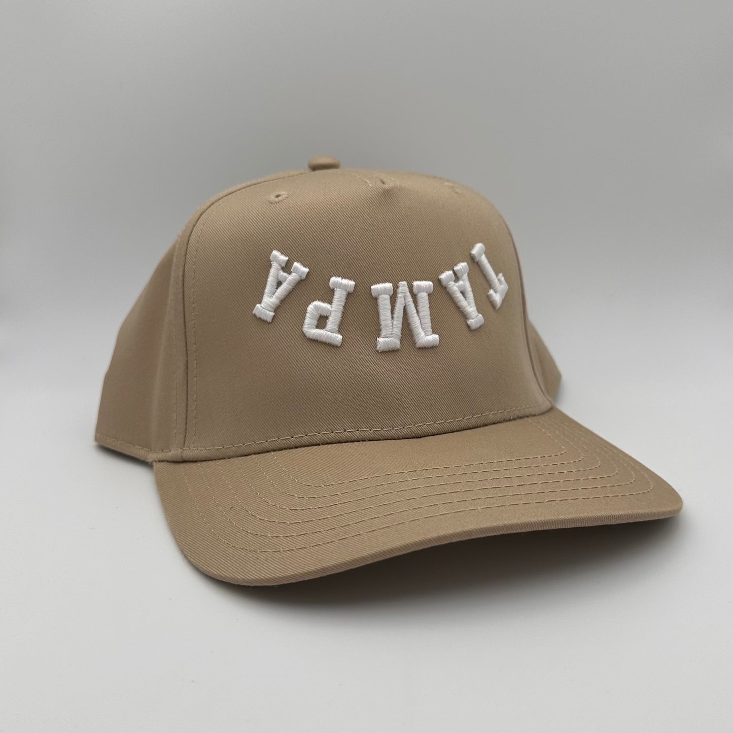 The Tampa Hat - Tan/White