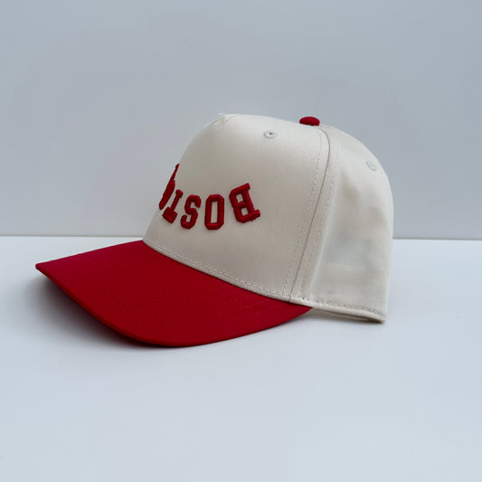 The Boston Hat - Natural/Red – mjmt-apparel